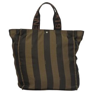 Fendi Brown and Black Striped Tote
